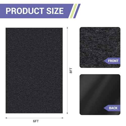 Outdoor Storage Shed Floor Mat,8x6Ft Non-Slip Carport Garage Mat,Dustproof Patio Furniture Protector,Washable Anti-Slip Pad for Shed,Garage,Moto&Car Flooring Protection