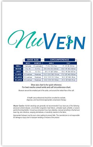 NuVein Medical Compression Stockings, 20-30 mmHg Support for Women & Men, Knee Length, Open Toe, Charcoal, Medium