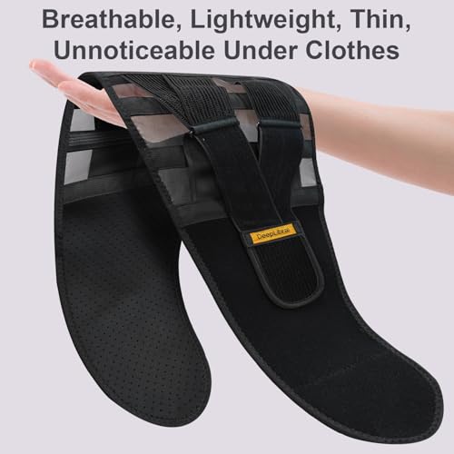 Ultra Breathable Back Brace for Lower Back Pain Relief – Lightweight Thin Soft Back Support Brace for Women & Men – Dual Adjustable Lumbar Support Belt for Herniated Disc, Sciatica, Scoliosis