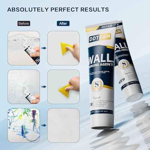 Drywall Repair Kit,2 Pack Wall Mending Agent,Wall Spackle with Scraper, Wall Surface Hole Fill Quick and Easy Solution, white