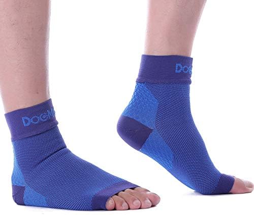 Doc Miller Ankle Brace for Women & Men – Foot Compression Sleeve, Toeless Wrap & Support for Pain Relief, Plantar Fasciitis, Achilles Tendonitis & Injury Recovery, 1 Pair