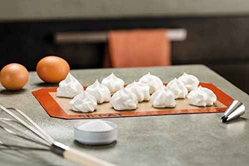 Silpat Premium Non-Stick Silicone Baking Mat, Petite Jelly Roll Size, 8-1/4 x 11-3/4, AE295205-01,Orange