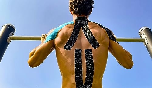 FlexU Kinesiology Tape Bulk Pack; Therapeutic Recovery Tape; Hypoallergenic, Long-Lasting; Reduces Risk of Sports Injuries, Alleviates Pain; Promotes Fast Recovery; Pro Grade