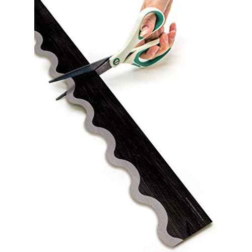 Teacher Created Resources Modern Farmhouse Black with Gray Scalloped Rolled Border Trim ? 50ft - Decorate Bulletin Boards, Walls, Desks, Windows, Doors, Lockers, Schools, Classrooms, Homeschool