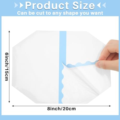 Timgle 50 Pcs Thigh Lift Tape Invisible Waterproof 8 x 6 in Sagging Loose Skin Lifting Cellulite Adhesive Transparent Body Octagon Tape for Women Leg Inner Thighs