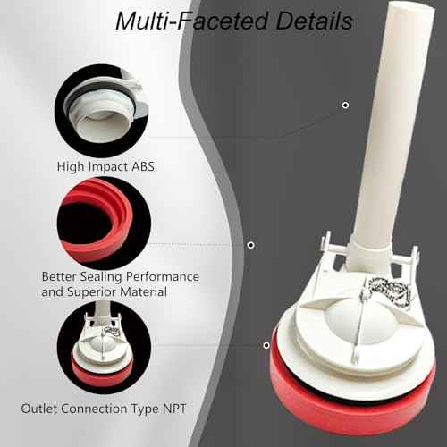 Toilet Flush Valve for American Standard Champion 4/Titan/Duravit, Flush Valve Replacement Toilet Parts for American Standard 4149a/4215a/4260/4266, Includes Flapper/Gasket/Bolt Kit