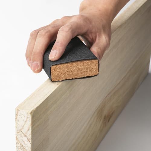 4 Pack Cork Sanding Block, 3-8/9" x 2-3/8" x 7/9" Sandpaper Block, Sand Paper Block, Small Cork Block, Sander Block, Hand Sanding Block for Sandpaper, Wood