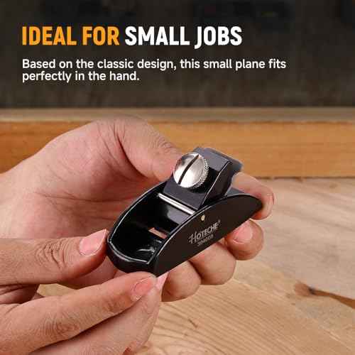 Hoteche Mini Wood Plane - Adjustable Smoothing Bench Hand Planer for Woodworking and Trimming - 3.5-Inch Jointer Plane with 1-Inch Blade