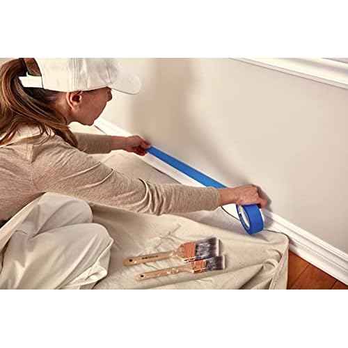 Canvas Painters Drop Cloth (Size 4 x 5 Feet - Pack of 1) - Pure Cotton Paint Drop Cloth for Painting, Curtains, Furniture & Floor Protection - All Purpose Thick Canvas tarp with Double Stitched Edges
