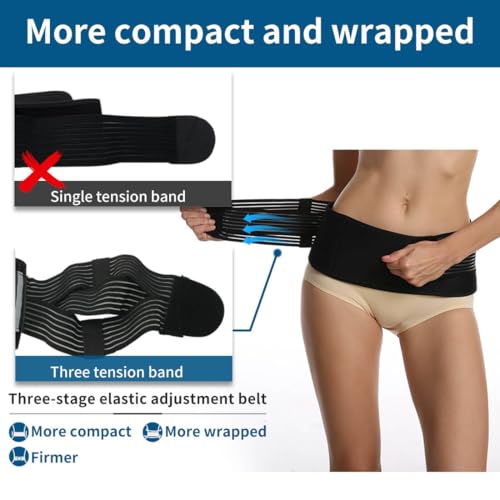 SUNFATT Back Support Belt for Women,Sacroiliac SI Joint Hip Belt,45" Belts Suit for 28-43" Hip,Relieve Lower Back,Sacroiliac,Pelvis and Sciatica Pain Relief Caused by Si Joint Dysfunction.