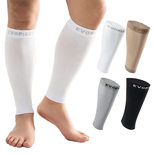 15-20mmHg 1Pair Men and Women Wide Calf Sleeve Brace Compression Socks for Leg Support, Pain Relief