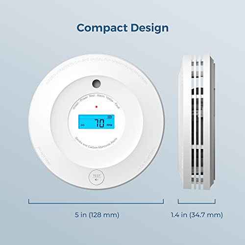 AEGISLINK Smoke and Carbon Monoxide Detector 10-Year Lifespan, Photoelectric Fire Alarm and Electrochemical CO Alarm with Test/Silence Button, with Replaceable Battery, SC240