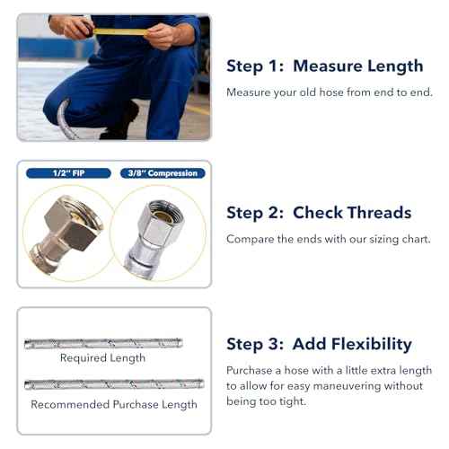 [10-Pack] PLUMBINGMASTER Faucet Hose,Faucet Supply Lines (3/8" Comp x 1/2" FIP), Certified Safe Supply Lines for Bathroom Faucet (24 inch)