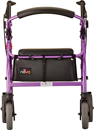 NOVA Medical Products Zoom Rollator Walker, Purple, 20 Inch