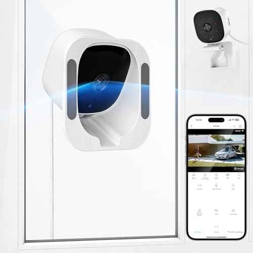 3MP 2K Window Camera, 120¡Æ View Angle Window Camera, 2.4GHZ & 5GHZ WiFi Indoor Window Security Camera with Angled Window Mount, Person & Motion Detection, 24/7 Recording, Quick Install