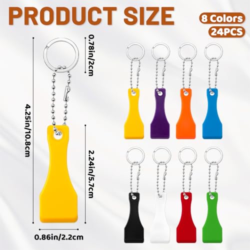 24 Pcs Lottery Ticket Scratcher Tool, Plastic Lotto Scratcher Keychain, Scratcher Tool for Label Sticker Remover