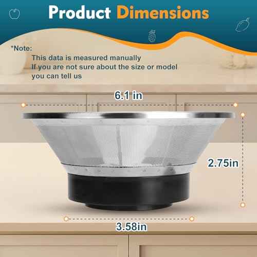BR-1 Mesh Filter Basket Compatible with Models JE95XL, JE98XL, BJE200XL Juicers, SP0010662 Blender Basket Assembly - Ready to Use Mesh Bowl, Upgraded Titanium-coated Blades and Base