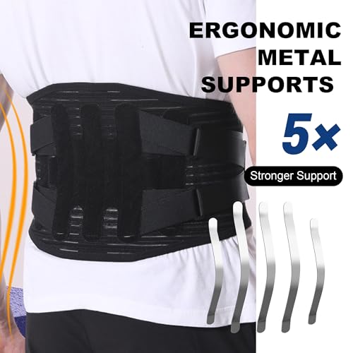Back Brace for Lower Back Pain Relief,Lumbar Waist Support for women,Lower Back with 3D Lumbar Pad for Work Sports Sciatica, Scoliosis(Black，M)