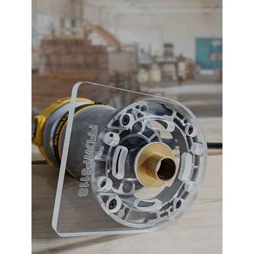 3/8" Thick Router Baseplate Upgrade with Bushing Compatibility for Dewalt DWP611 / DCW600 / PC450