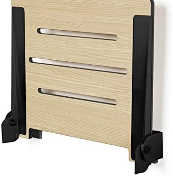 Seachrome 18 inch Silhouette Slimline Folding Wall Mount Shower Bench Seat, Urban Chic Seat with Matte Black Frame