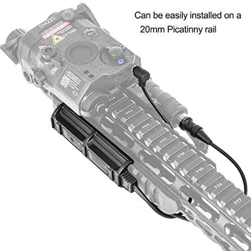 NOBUHIRO Dual Remote Pressure Switch, Tactical Light Switch with SF / 2.5mm Plug, Compatible with M300 M600 DBAL-A2 PEQ15 Series Tactical Weapon Scout Lights, Suitable for 20mm Picatinny Rail