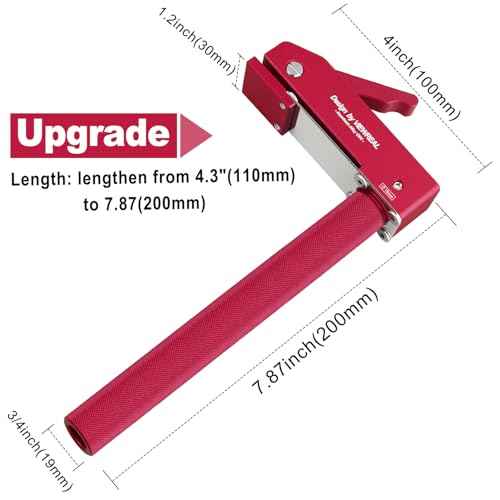 Bench Dog Clamp,3/4"(19mm) Bench Dog Hole Clamp for Woodworking, Adjustable Quick-Lock Bench Clamps for Woodworking, Non-Marring Pads, Long Handle Holdfast for MFT Table (6-Piece Set)