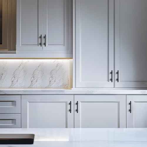 30 Pack 3 inch BlackCabinet Handles Square Zinc-Alloy Pulls for Kitchen Dresser Closet and Bathroom Cabinets Hardware