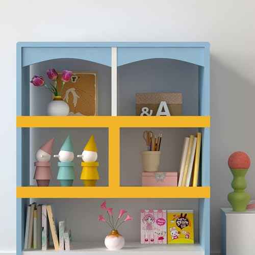 YENHOME Yellow Wallpaper Border Peel and Stick Mirror Frame Border Removable Waterproof Wallpaper Trim for Bathroom Kids Bedroom Bulletin Board Yellow Sticker for Bulletin Board Decoration 3"X236"