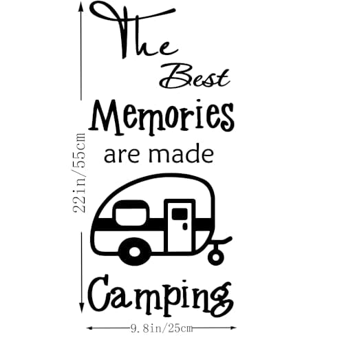 The Best Memories are Made Camping Removable Vinyl Wall Art Decal Stickers for Touring car Camper Family Quote