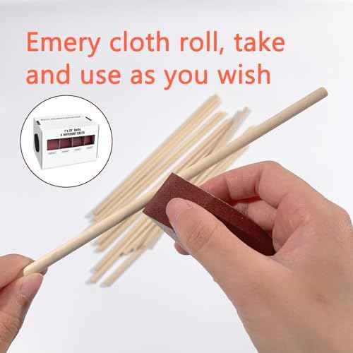 4 PCS Emery Cloth Roll, Sand Paper Assortment Pack Sandpaper 4 Grits Assorted for Wood Metal Sanding, Wet Dry Sandpaper 150/240/320/400 Grit