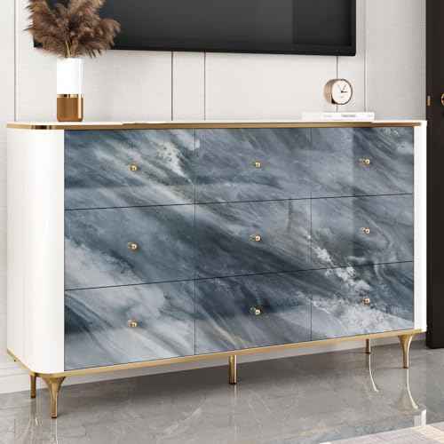 Wallercity Glossy Marble Contact Paper for Kitchen Countertops Granite Peel and Stick Marble Wallpaper Waterproof Removable Wall Paper for Counters Table Top Desk Vinyl Wrap for Cabinets 15.8''x78.7''