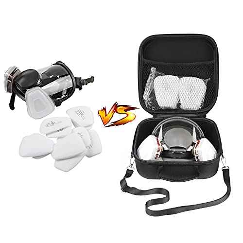 Hard Travel Case Replacement for 3M Full Facepiece Reusable 6700 6800 6900£¨Black£©
