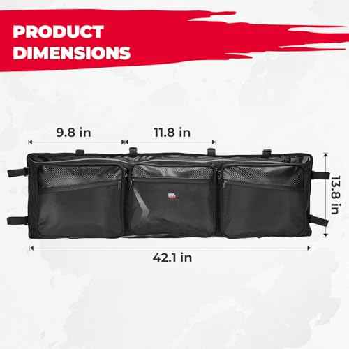KEMIMOTO UTV Roof Bag 1680D 4.2 Gal Storage Compatible with CFMOTO ZForce 950 HO/HOEX 2022-2024 / ZForce 950 Sport 2020-2022 G1, Large-Capiticy Water-Resistant Overhead Roof Storage Bag