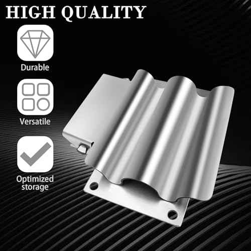 SH675SS Stainless Steel Tool Rack Holder, Heavy Duty Mount for Trucks, Trailers, Garage Walls, Holds Shovels, Rakes, Hand Tools