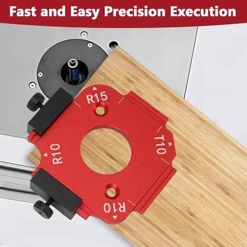 7PCS Router Corner Radius Templates Set Aluminium Alloy CNC Machined Multiple Radius Corner Router Guides for Woodworking R10 T10 R15 R20 T20 R25 R30 T30 R35 T35 R40 T40 R50 T50 R60 T60