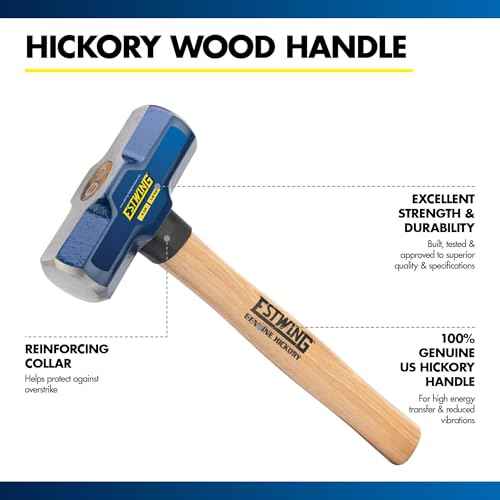 Estwing Engineer Hammer, 4 lb Head, 14" Hickory Wood Handle, #62313