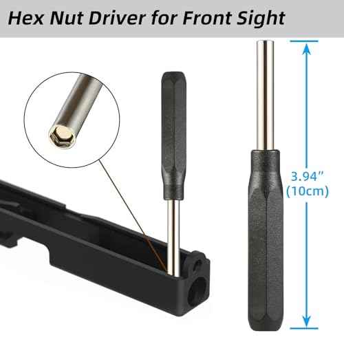 Punch Tool Kit - Nylon Drift Punch Rod, Hex Nut Driver, Pin Punch Disassembly Tool Set for Glock 19 19x 17 22 23 26 27 34 43 43x accessories
