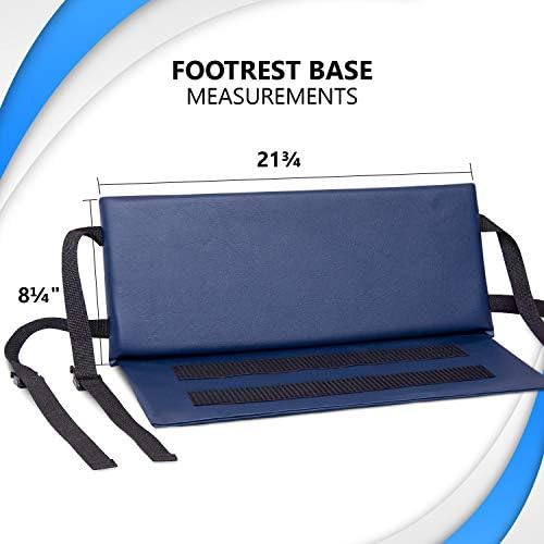 NYOrtho Wheelchair Foot-Rest Extender Elevating Pad - Leg Cushion Protector + Carrying Bag | Secures Easily with Quick-Release Strap Seat Widths 22" - 24" + Carrying Bag, 1" Foot Platform