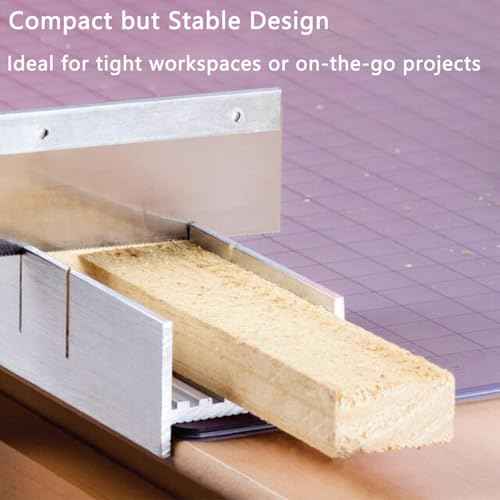 Mini Aluminum Miter Box for Hand Saw 5.3 Inch Precise 3 Angle Cutting Guide 45 90 135 Degrees Ideal for Wood Plastic Soft Metal DIY and Hobby Projects