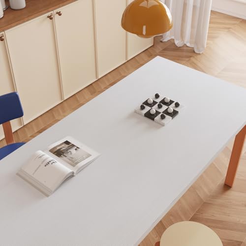 CRE8TIVE White Wood Contact Paper Peel and Stick Textured Thick Wood Look Wallpaper for Countertops Waterproof Vinyl Wrap 12"x80" Self Adhesive White Wallpaper for Bedroom Furniture Cabinets Desk Tops