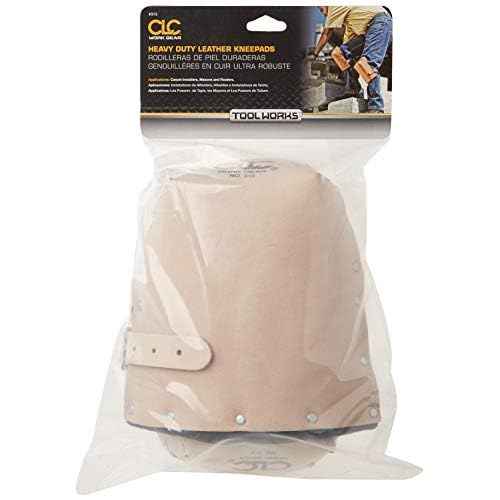 CLC Custom Leathercraft 313 Heavy Duty Leather Kneepads, Double Thick Lining, Tan