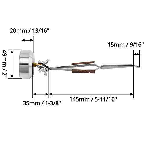QWORK Third Hand Tweezers, Cross Locking Jewelry Welding/Soldering Tweezers with Base 360¡ÆRotation, Jewelry Making Repair Kit
