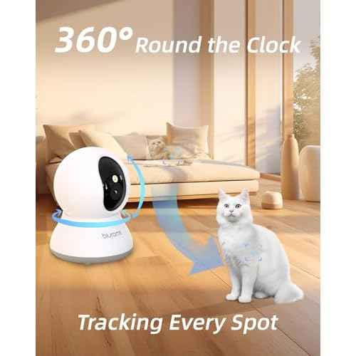 blurams Cameras for Home Security, 2K Pet Camera with Phone App, 5GHz/2.4GHz Dual-Band, 360¡Æ PTZ Indoor Cameras, 2-Way Talk, Motion Tracking, Color/IR Night Vision, Cloud&SD, Works with Alexa (4Pack)