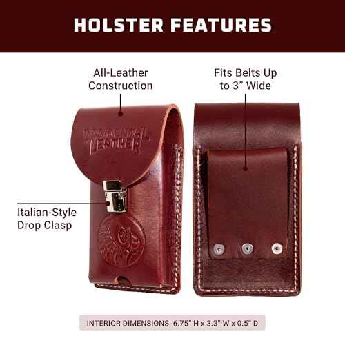 Occidental Leather XL Leather Phone Holster - Fits Up to a 3" Belt - Secure & Stylish - Flexible Carry - Made in USA