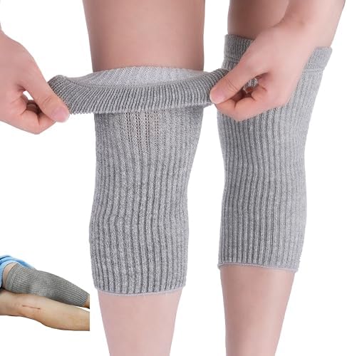 Elastic Cotton Knee Warmers, Knee Sleeves for Men and Women - Circulation Support and Joint Pain Relief, Arthritis Aid, One Pair, Made in Japan