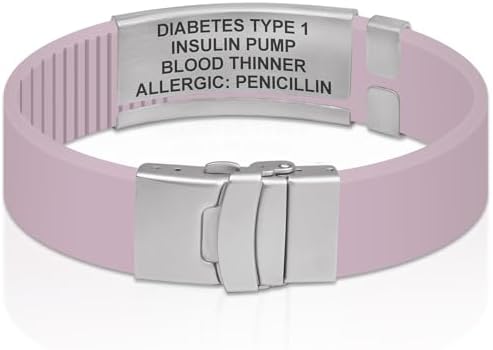 Divoti Custom Engraved Medical Alert ID Bracelet – Dual-Sided Laser Etching, Silicone Wristband, Stainless Steel Security Clasp – Adjustable & Trim-to-Fit – Emergency Medical Info Band for Men & Women