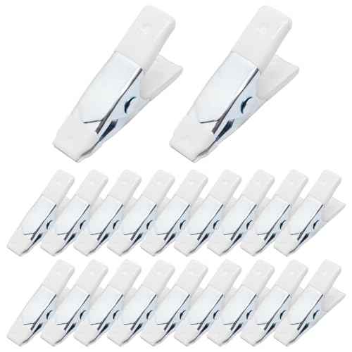2 Inch Spring Clamps, Heavy Duty Metal Strong Clips Clamps (20pcs, White)