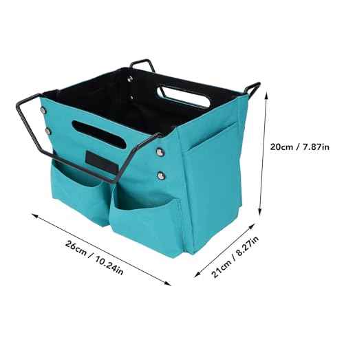Folding Tool Pouch, Portable Oxford Cloth Ladder Bag 5 Side Pockets Multifunctional Ladder Tool Storage Bag 20KG Capacity Compact Repair Work Tool Organizers for Home Renovation
