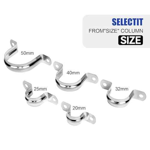 20Pcs 2 Inch Stainless Steel Conduit Clamps, 2 Hole Strap U Bracket Rigid Pipe Strap, Tension Clips U-Tube Clamp for Pipe Fixing on Various Surfaces