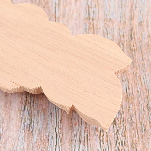 Artibetter 2pcs Wood Applique European Style Carved Corner Onlay Decal Rose Flower Door Cabinet Decoration for DIY Home Wall Decor 9x3.5cm